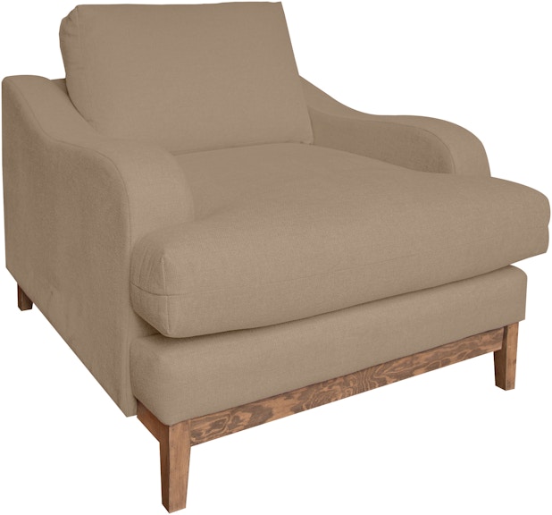 International Furniture Direct Alfa Wooden Frame and Base, Armchair IUP635-ACH-152