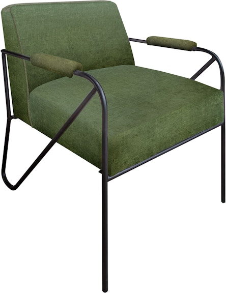 International Furniture Direct Lotus Wooden Frame and Metal Base, Armchair IUP132-ACH-111