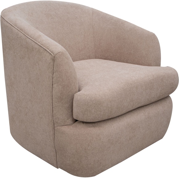 International Furniture Direct Tumbi Wooden Frame and Metal Base, 360 Degree Swivel Accent Chair IUP854-ACH-152