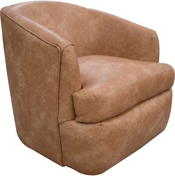 International Furniture Direct Tumbi Wooden Frame and Metal Base, 360 Degree Swivel Accent Chair IUP854-ACH-202