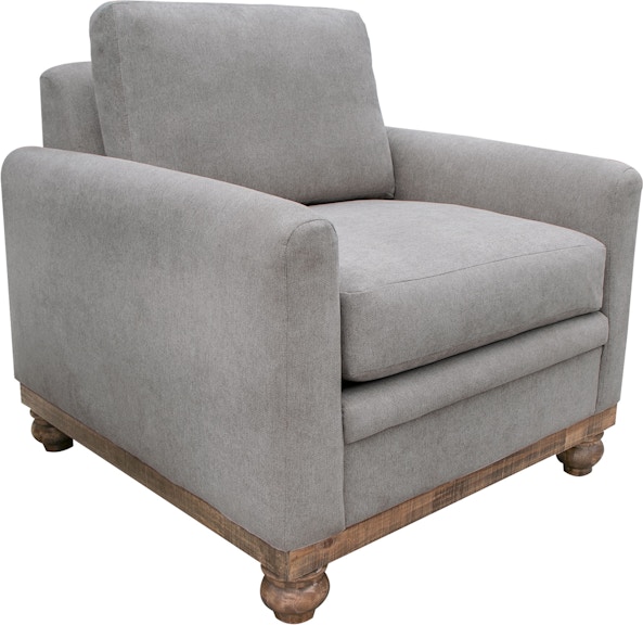 International Furniture Direct Pueblo Gray Wooden Frame and Base, Armchair IUP340-ACH-151