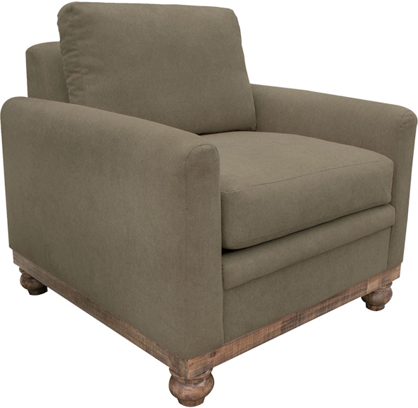 International Furniture Direct Pueblo Gray Wooden Frame and Base, Armchair IUP340-ACH-152