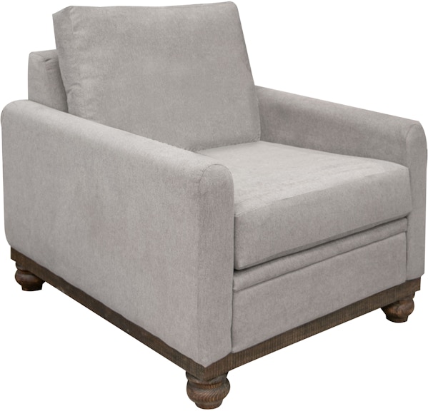 International Furniture Direct Pueblo Gray Wooden Frame and Base, Armchair IUP340-ACH-161