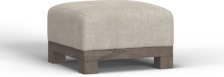International Furniture Direct Samba Wooden Frame and Base, Upholstered Square Ottoman IUP298-OTT-210