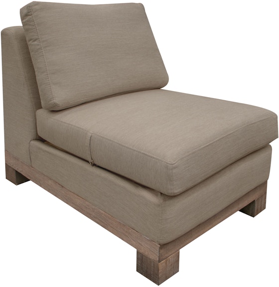 International Furniture Direct Samba Wooden Frame and Base, Armless Chair IUP298-ALC-152