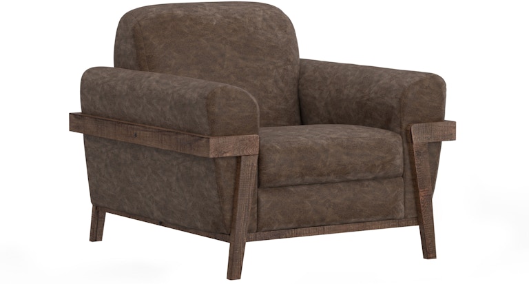 International Furniture Direct Loft Brown Wooden Frame and Base, Armchair IUP644-ACH-212