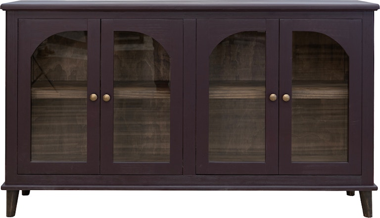 International Furniture Direct Genova 4 Glass Doors Console IFD3791CNSRC
