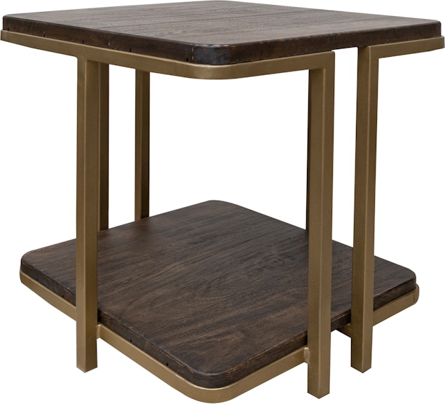 International Furniture Direct Onix Metal Base End Table IFD3211END
