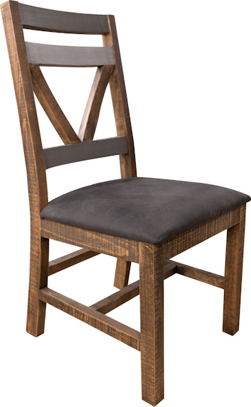 International Furniture Direct Loft Brown Upholstered Seat Wooden Chair IFD6443CHR