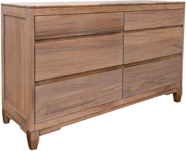 International Furniture Direct Parota Nova 6 Drawer Dresser IFD6212DSR