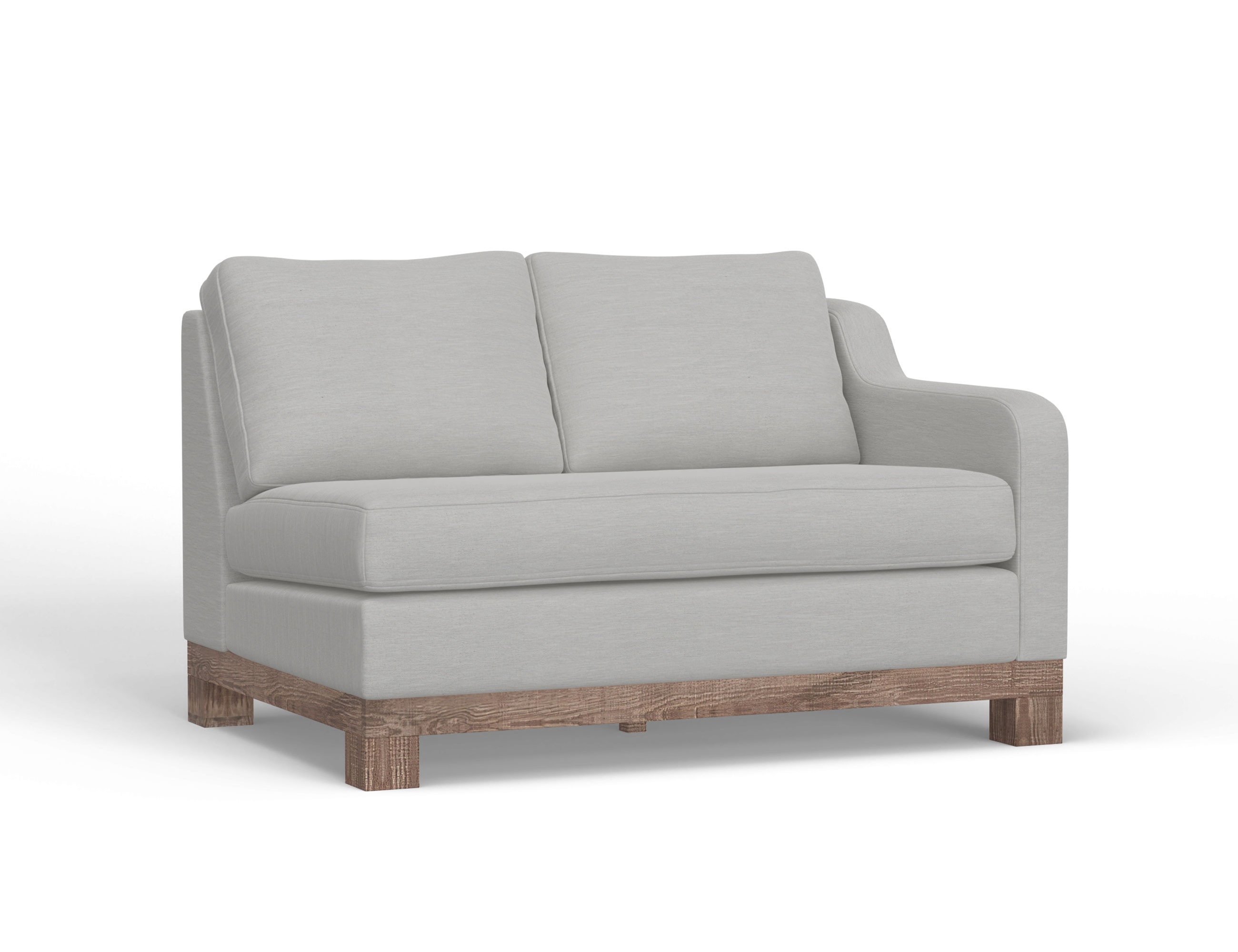  Wooden Frame and Base, Sectional Right-Arm Loveseat 