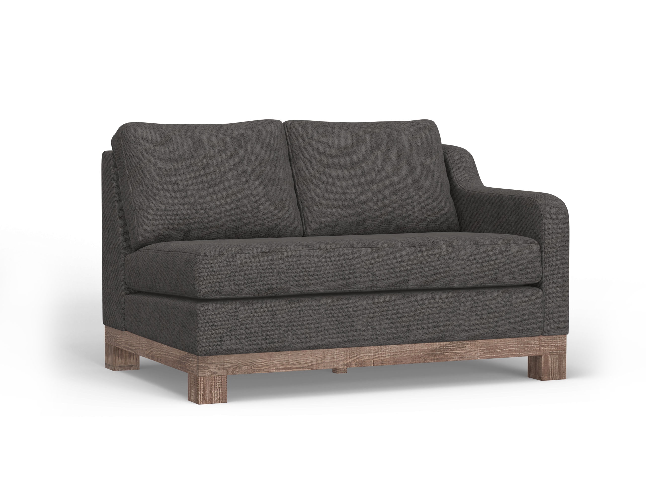  Wooden Frame and Base, Sectional Right-Arm Loveseat 