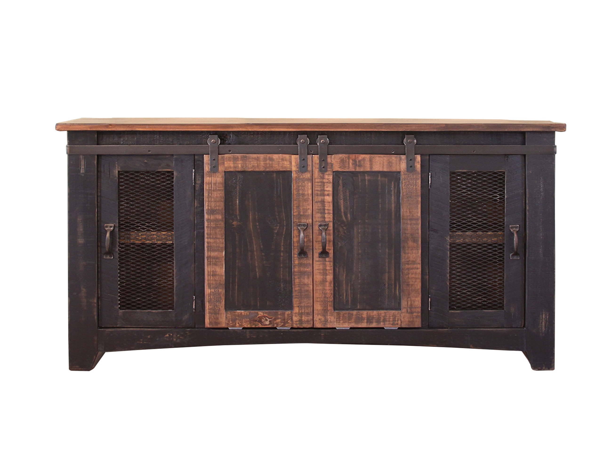 International Furniture Direct Pueblo Black Wall Unit IFD3701WAL