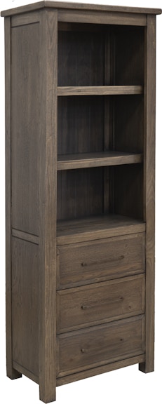 International Furniture Direct Novus lodge 3 Drawer 3 Shelves Bookcase IFD2311BKS