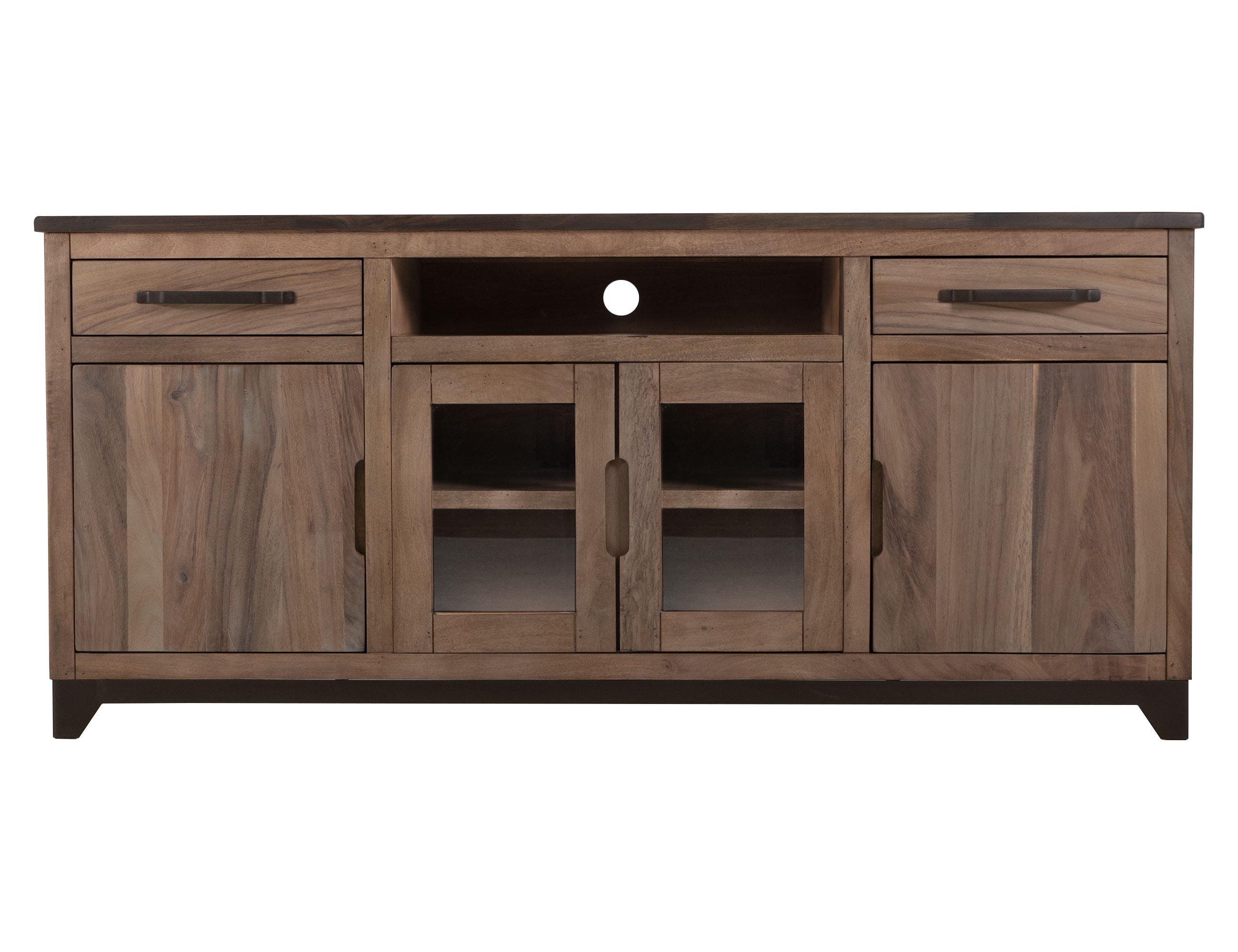 International Furniture Direct 2 Drawer, 2 Door, 2 Glass Door, Stand 70 Inch IFD8682STN70