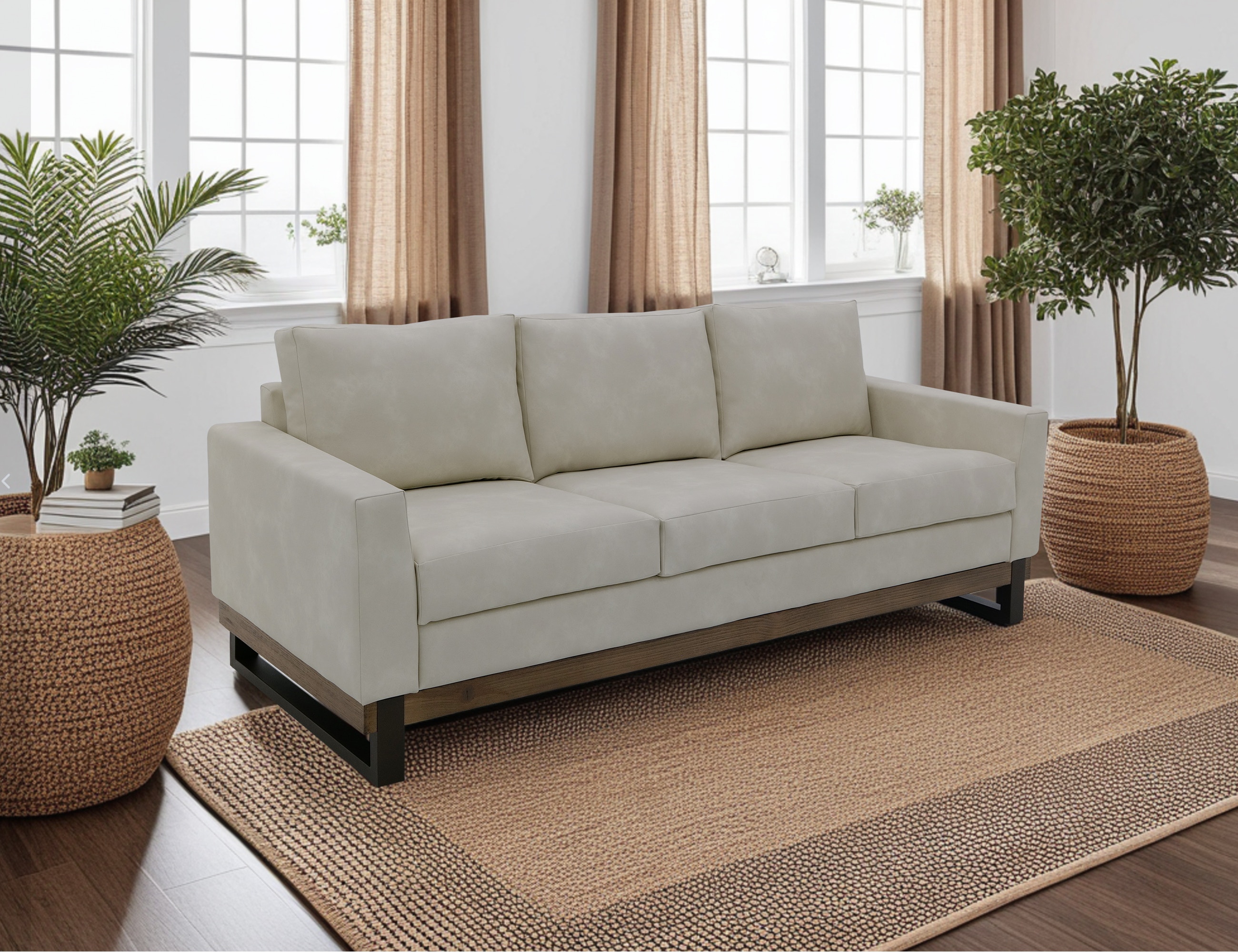 International Furniture Direct Metal and Wood Base, Sofa IUP572