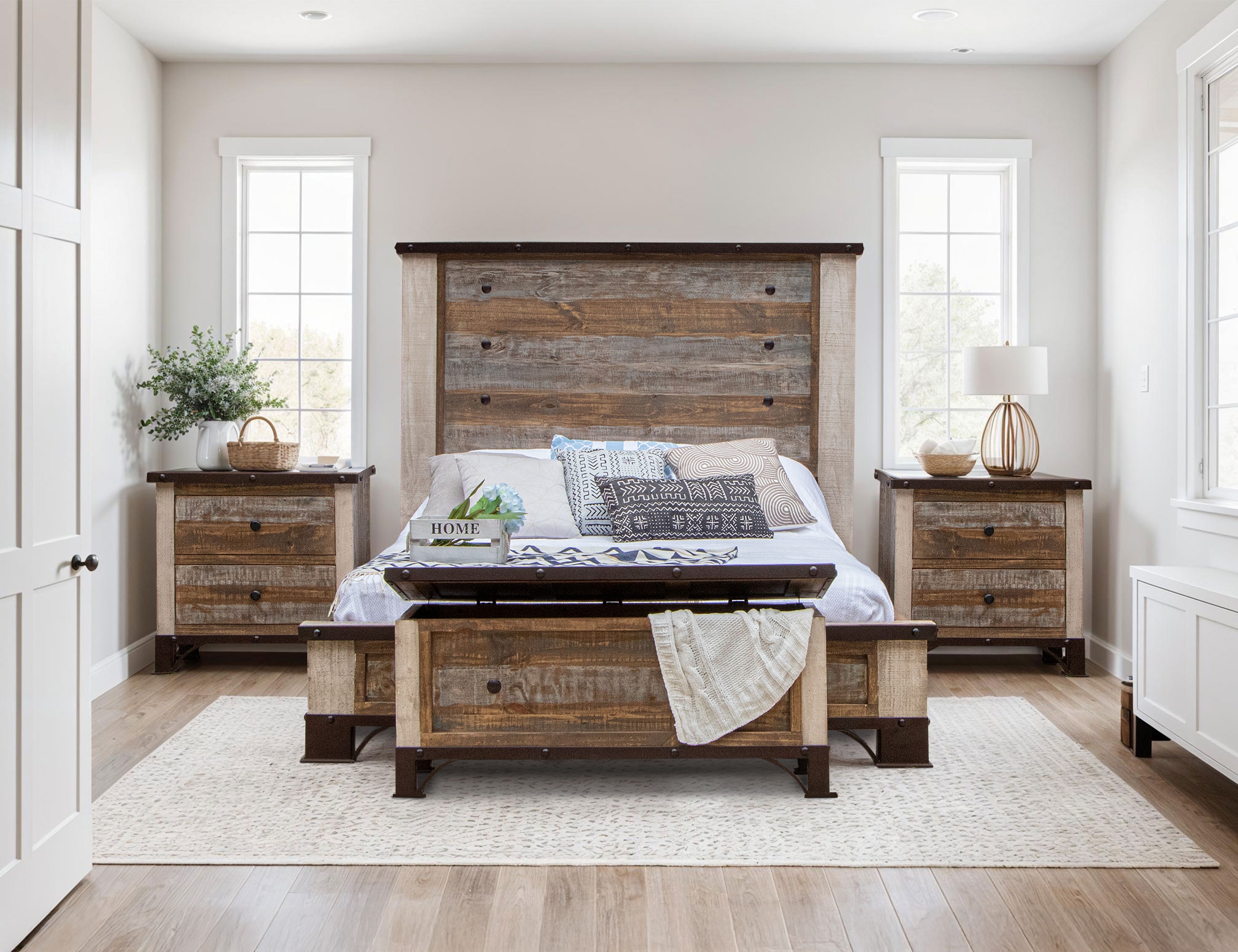 International Furniture Direct Antique California Bed IFD9661BEDCK