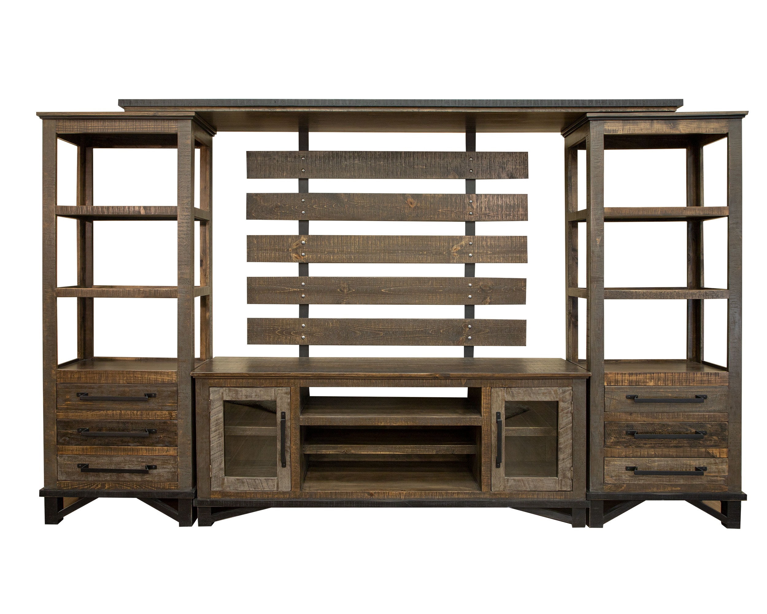 International Furniture Direct Loft Brown Wall Unit IFD6441WAL
