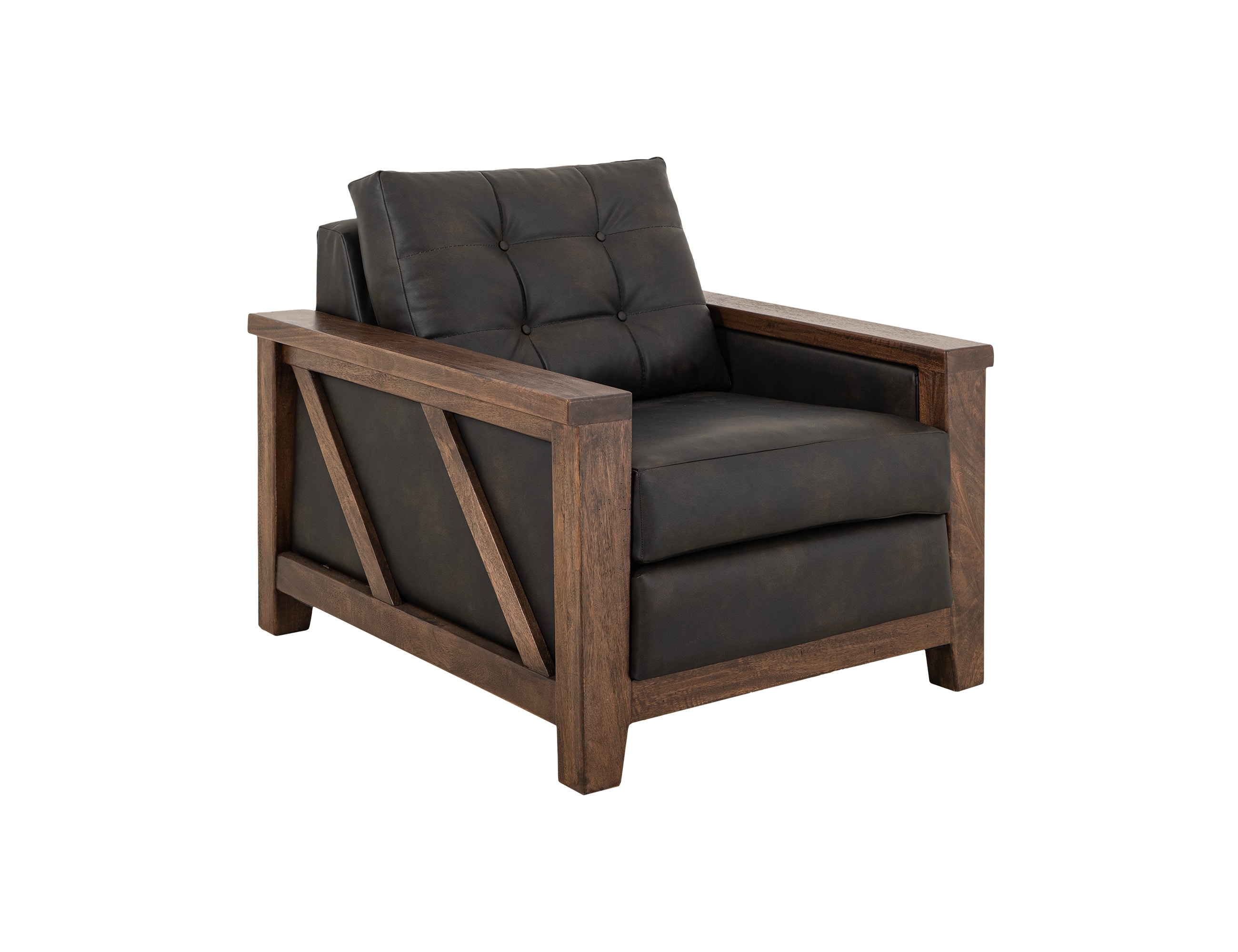 International Furniture Direct Wooden Frame and Base, Armchair IUP342-ACH-216
