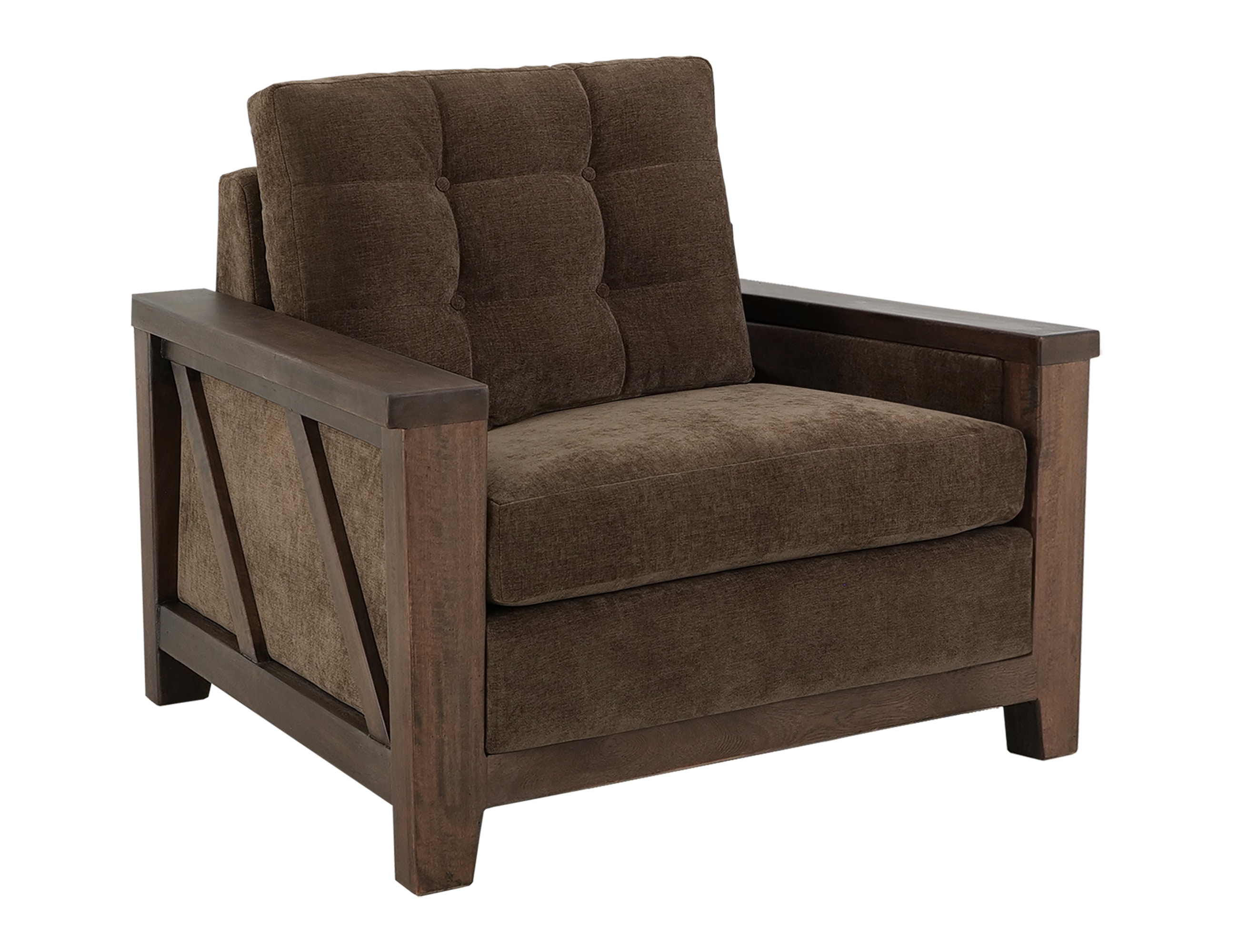 International Furniture Direct Wooden Frame and Base, Armchair IUP342-ACH-182