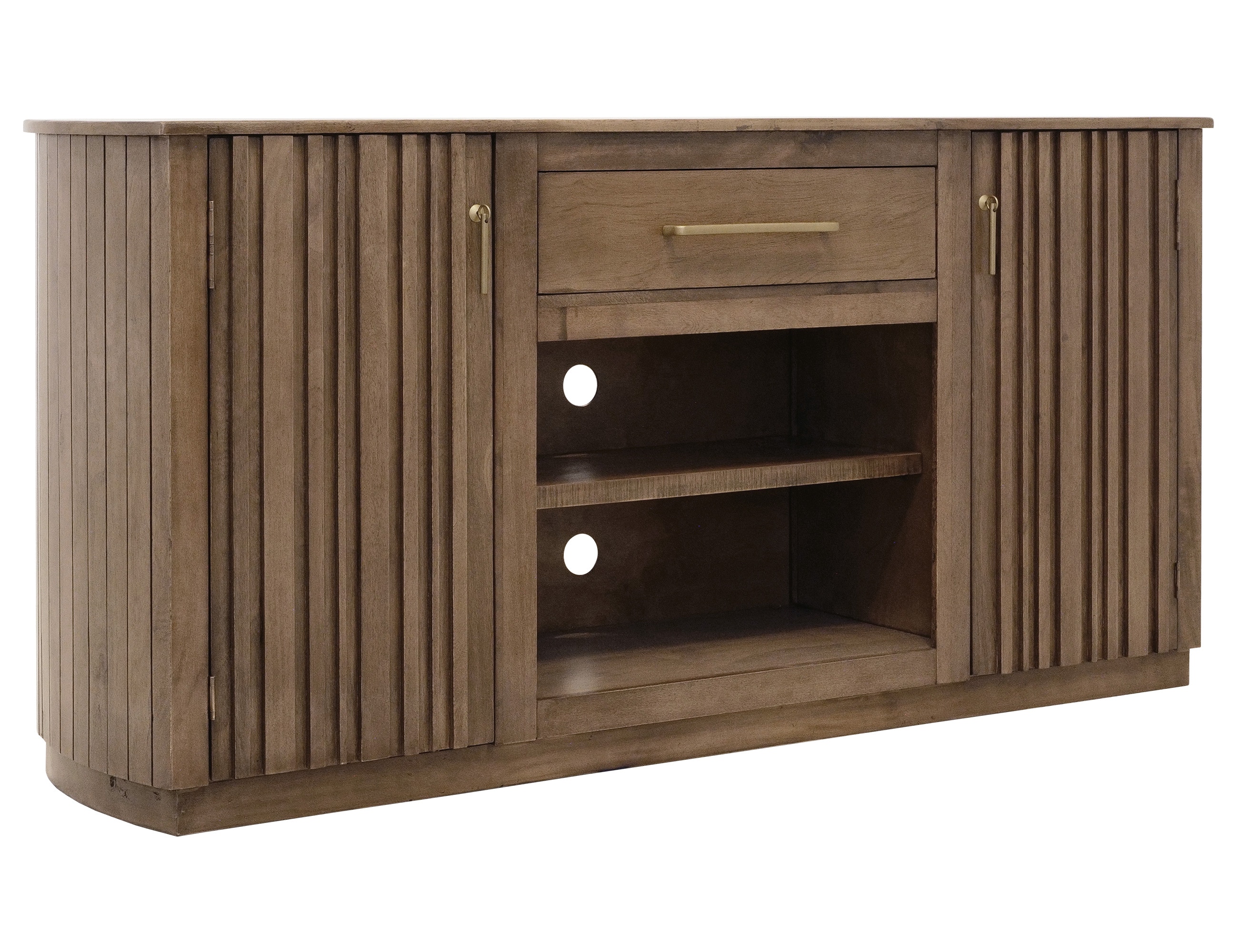 International Furniture Direct 1 Drawer and 2 Door, TV Stand for Fire Place IFD6621STF