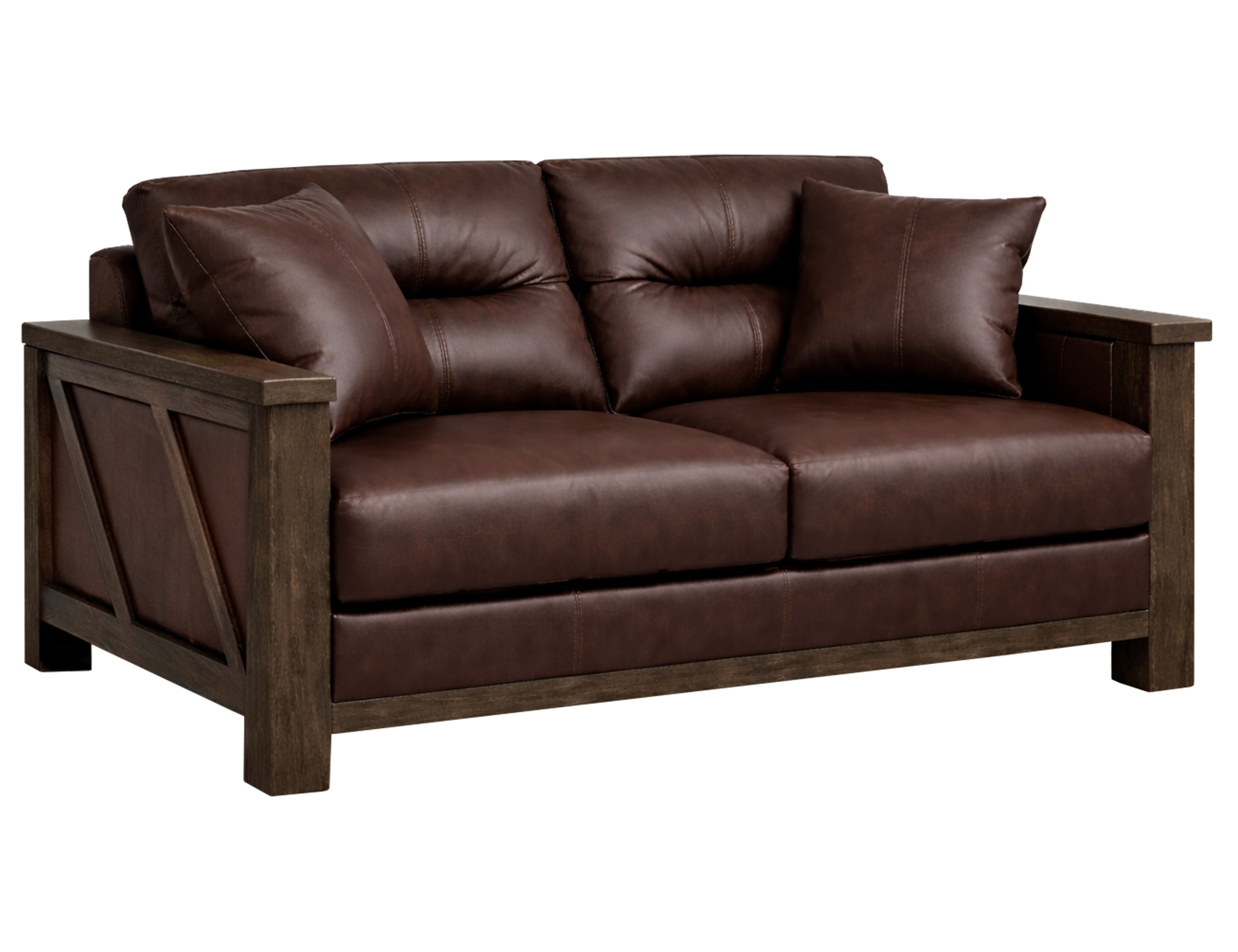International Furniture Direct Wooden Frame, Upholstered Loveseat IUP342-LOV-301