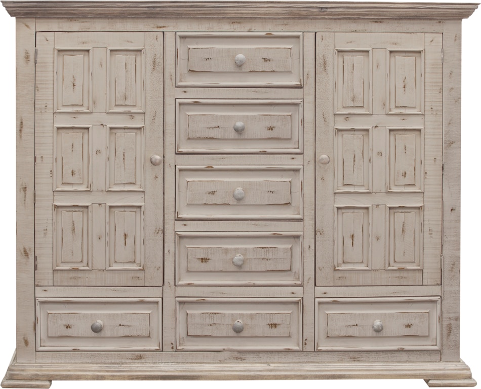 International Furniture Direct Bedroom 7 Drawer 2 Door Mule Chest
