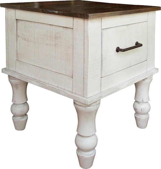 International Furniture Direct Rock Valley 1 Drawer End Table IFD1921END