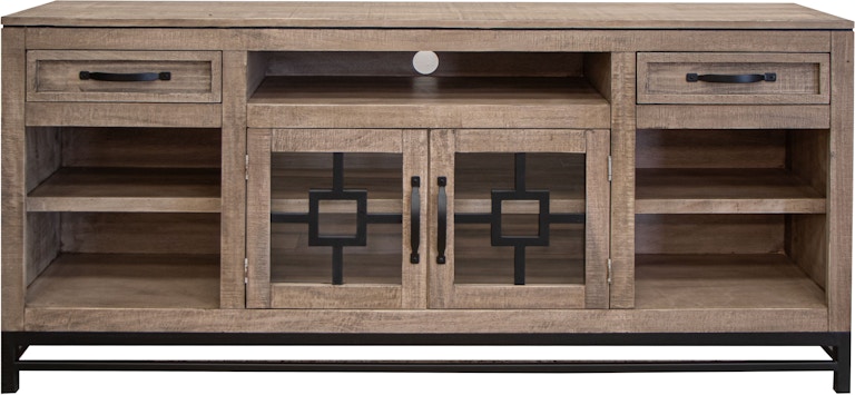 International Furniture Direct Blacksmith 2 Drawer 2 Doors TV Stand IFD2321STN70