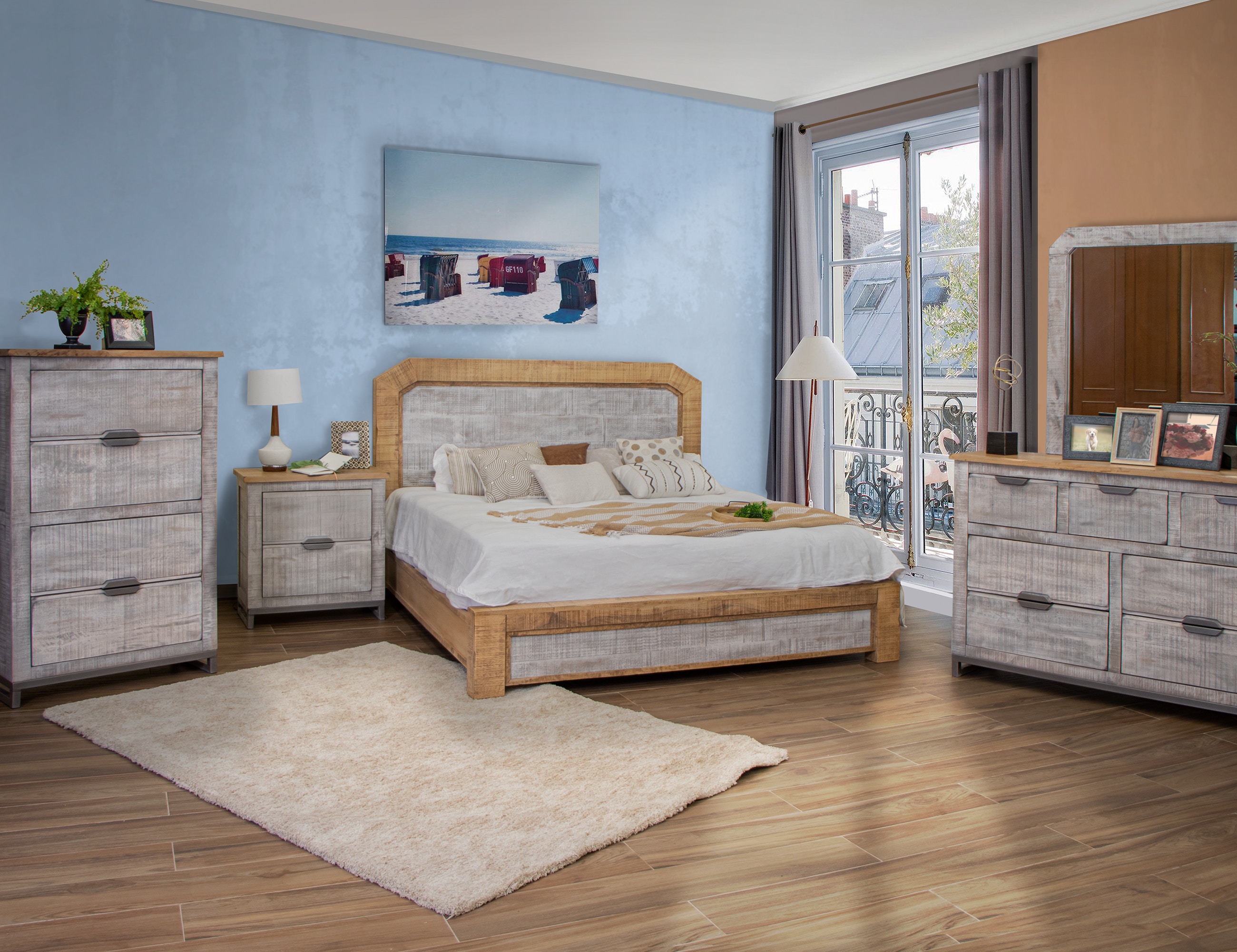 International Furniture Direct IFD2411MIR Woodworks Home Furnishings Miami Florida
