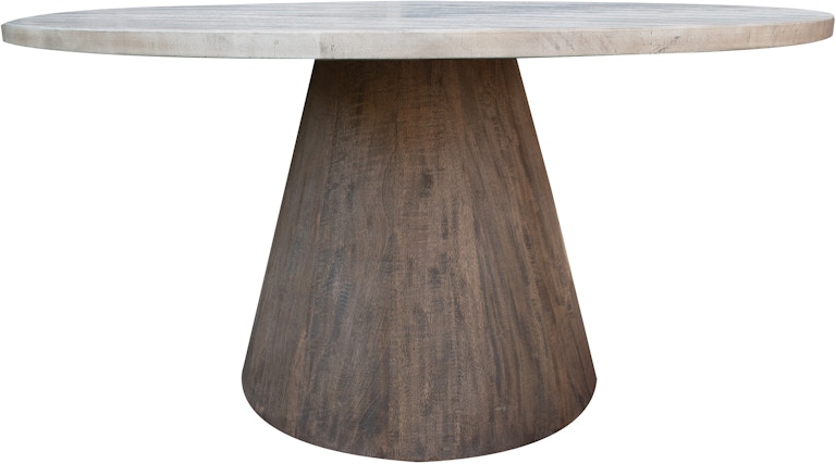International Furniture Direct Sahara Table Base Wood IFD2951RNDBA