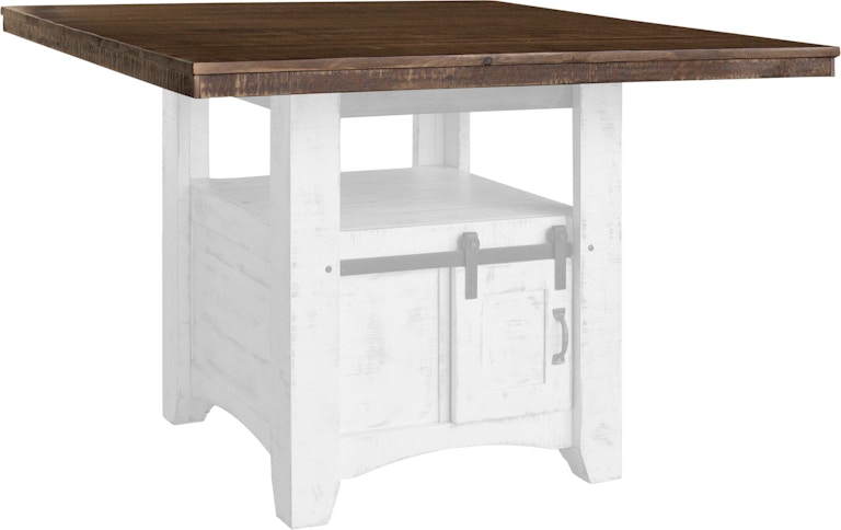 International Furniture Direct Pueblo White Counter Table Top With Legs IFD360COUNT-TE