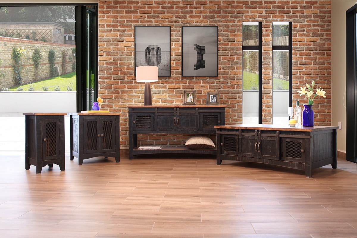 International Furniture Direct Living Room 2 Sliding doors, 2 Mesh