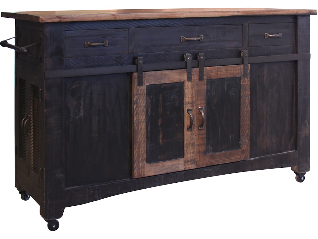 Ifd Kitchen Island Pueblo Black Ifd Kitchen Island Pueblo Black