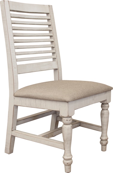 International Furniture Direct Stone Turned Legs Upholstered Seat Wooden Chair IFD4680CHR