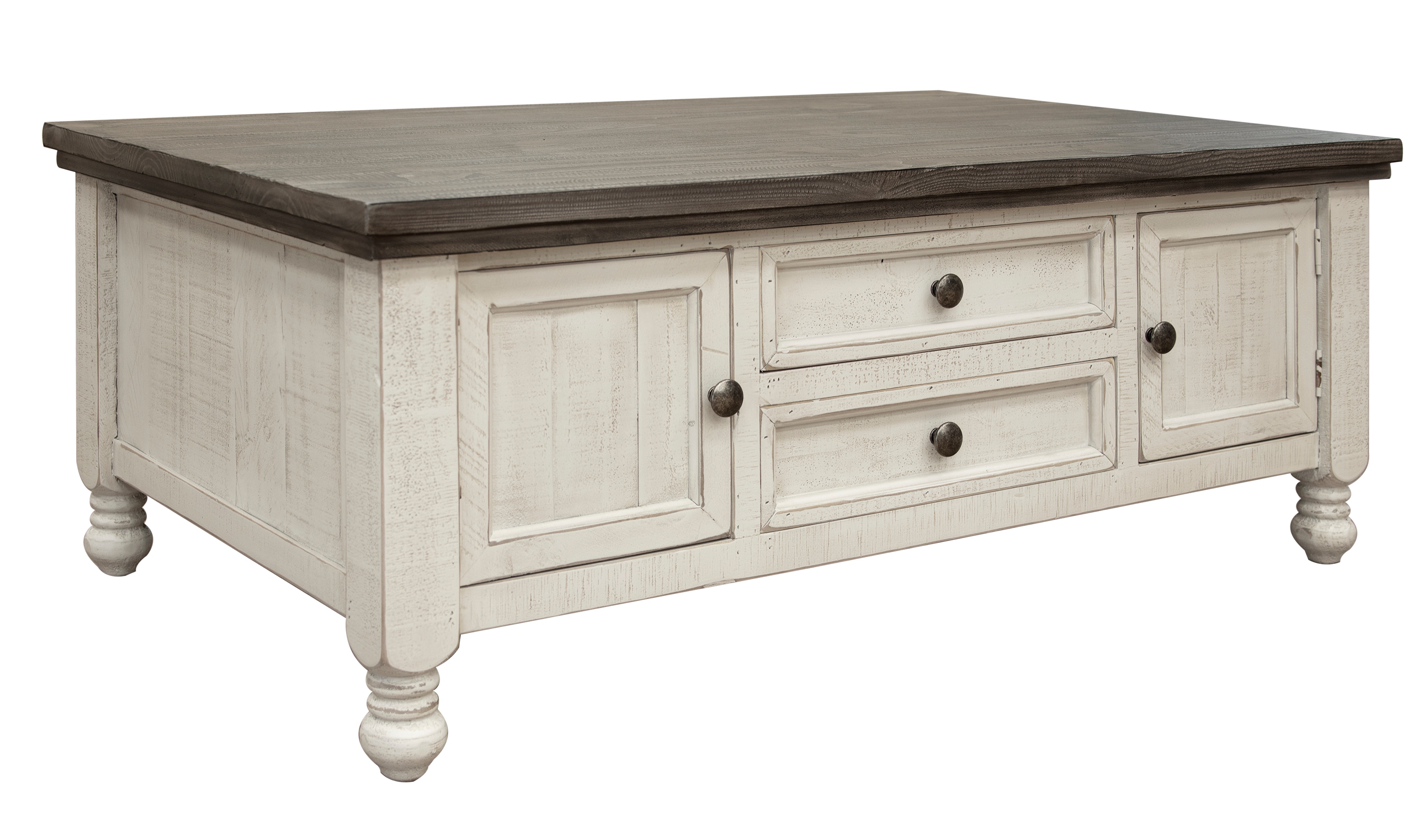 International Furniture Direct Stone Rectangular Cocktail Table