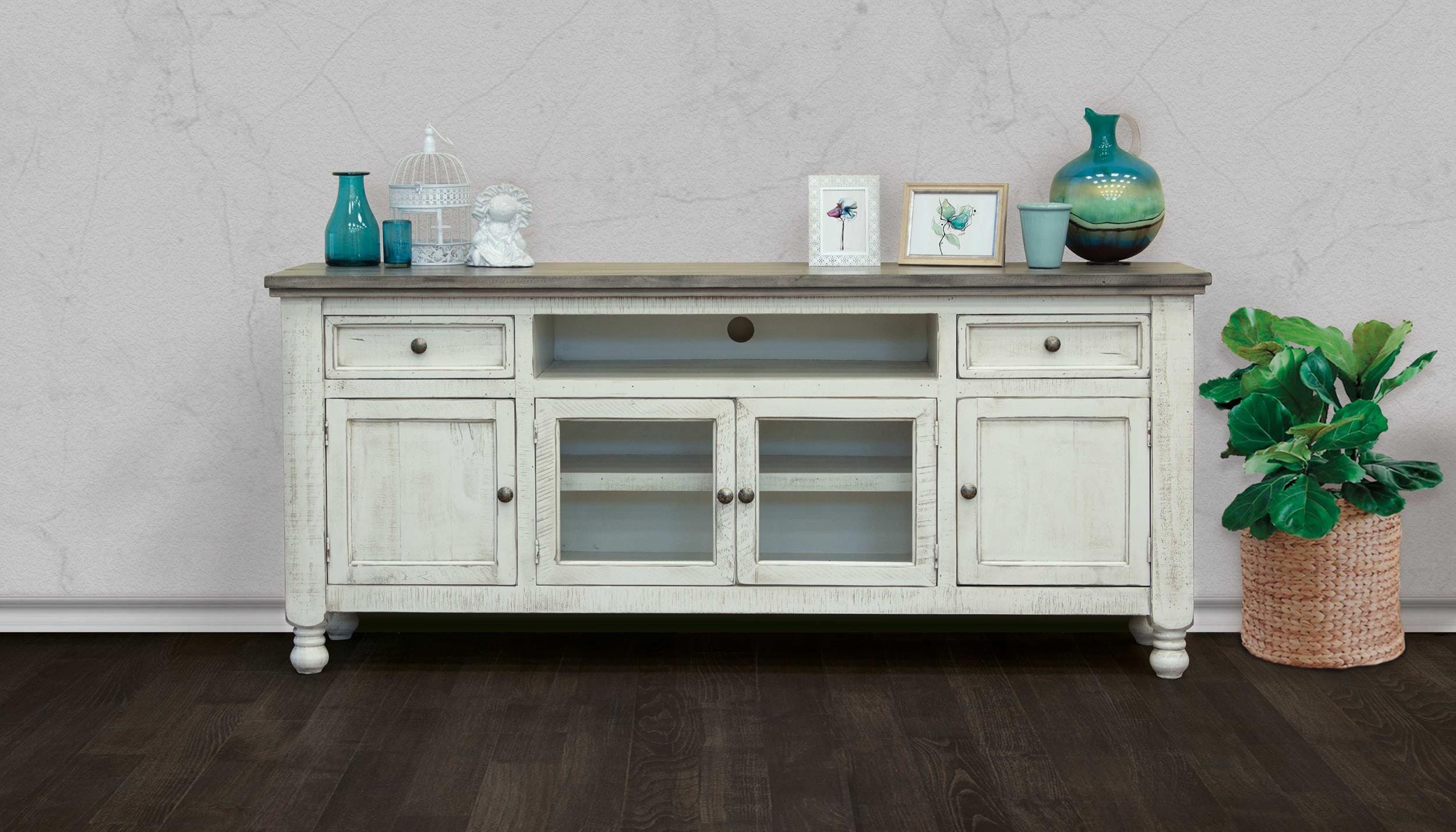 International Furniture Direct 2 Drawer 4 Doors 80 Inch TV Stand IFD4692STD80