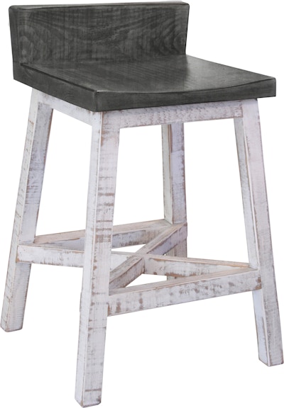 International Furniture Direct Stone 24" Wooden Stool IFD470BS24