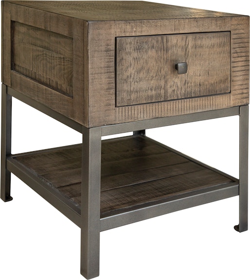 International Furniture Direct Urban Gray 1 Drawer End Table IFD5631END