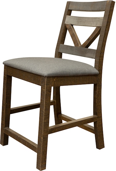 International Furniture Direct Loft Gray RC Upholstered Seat 24" Barstool IFD6551BST24