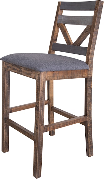 International Furniture Direct Loft Gray RC Upholstered Seat 30" Barstool IFD6551BST30