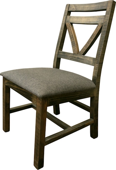 International Furniture Direct Loft Brown Upholstered Seat Wooden Chair IFD6552CHR