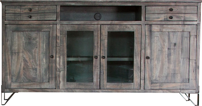 International Furniture Direct Moro 2 Drawer 2 Door 2 Glass Door 70" TV Stand IFD686STAND-70