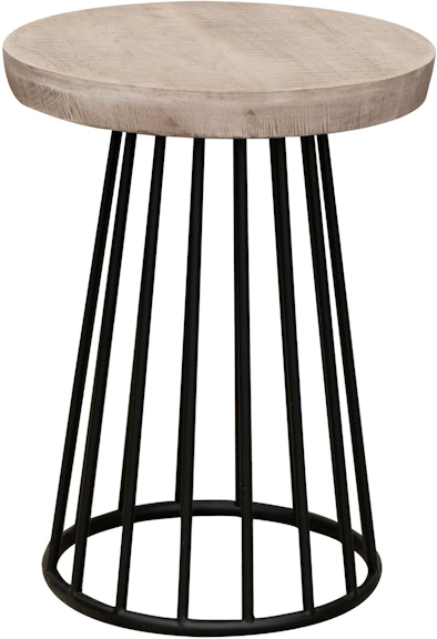 International Furniture Direct Cosal Metal Base Chairside Table IFD8081CST