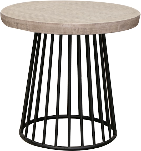 International Furniture Direct Cosal Metal Base End Table IFD8081END