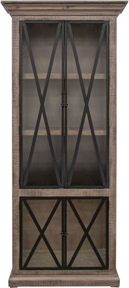 International Furniture Direct Xoan 4 Iron Door Cabinet IFD9201CAB