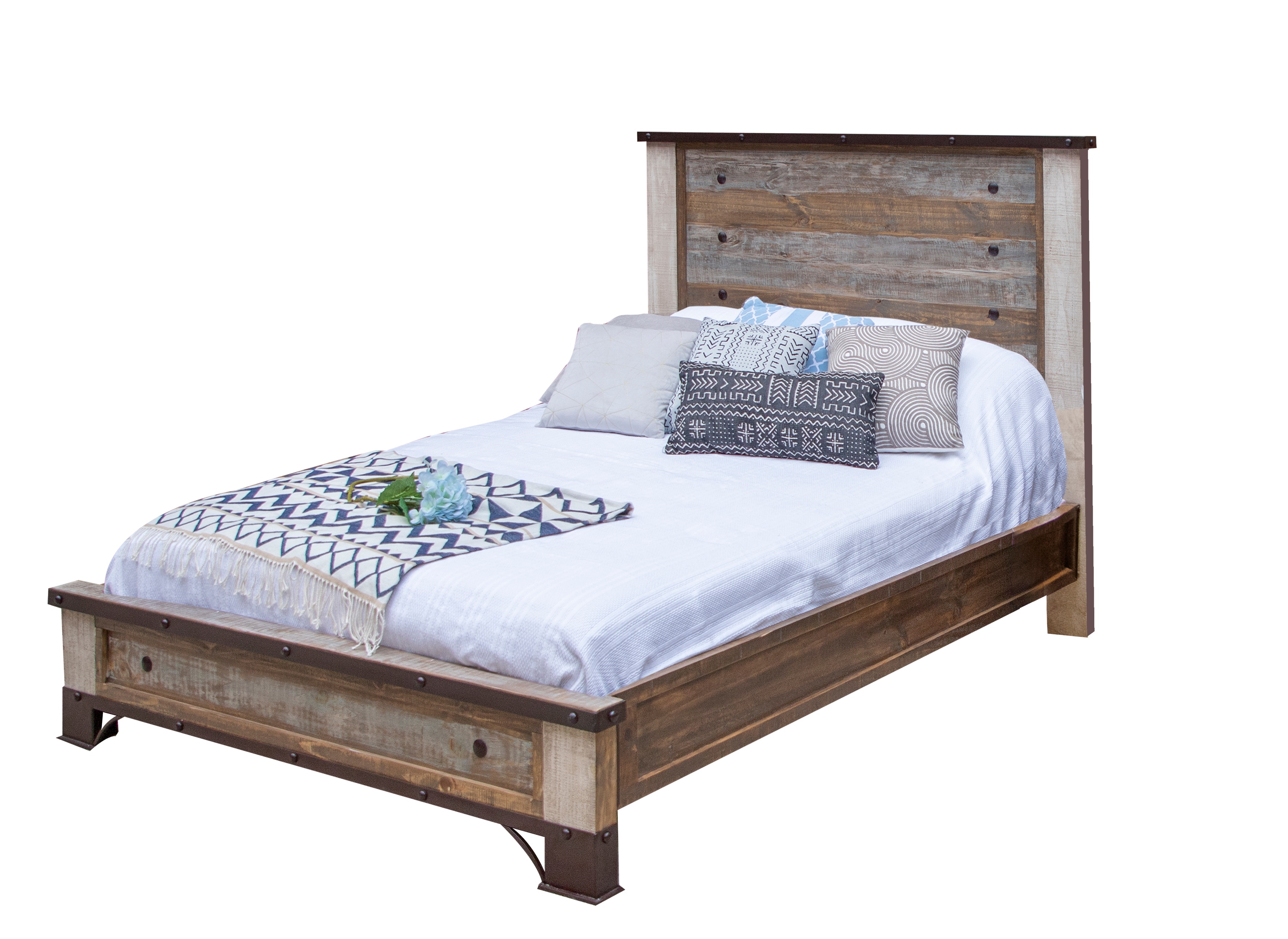 International Furniture Direct Bedroom Antique Queen Bed IFD966BEDQ
