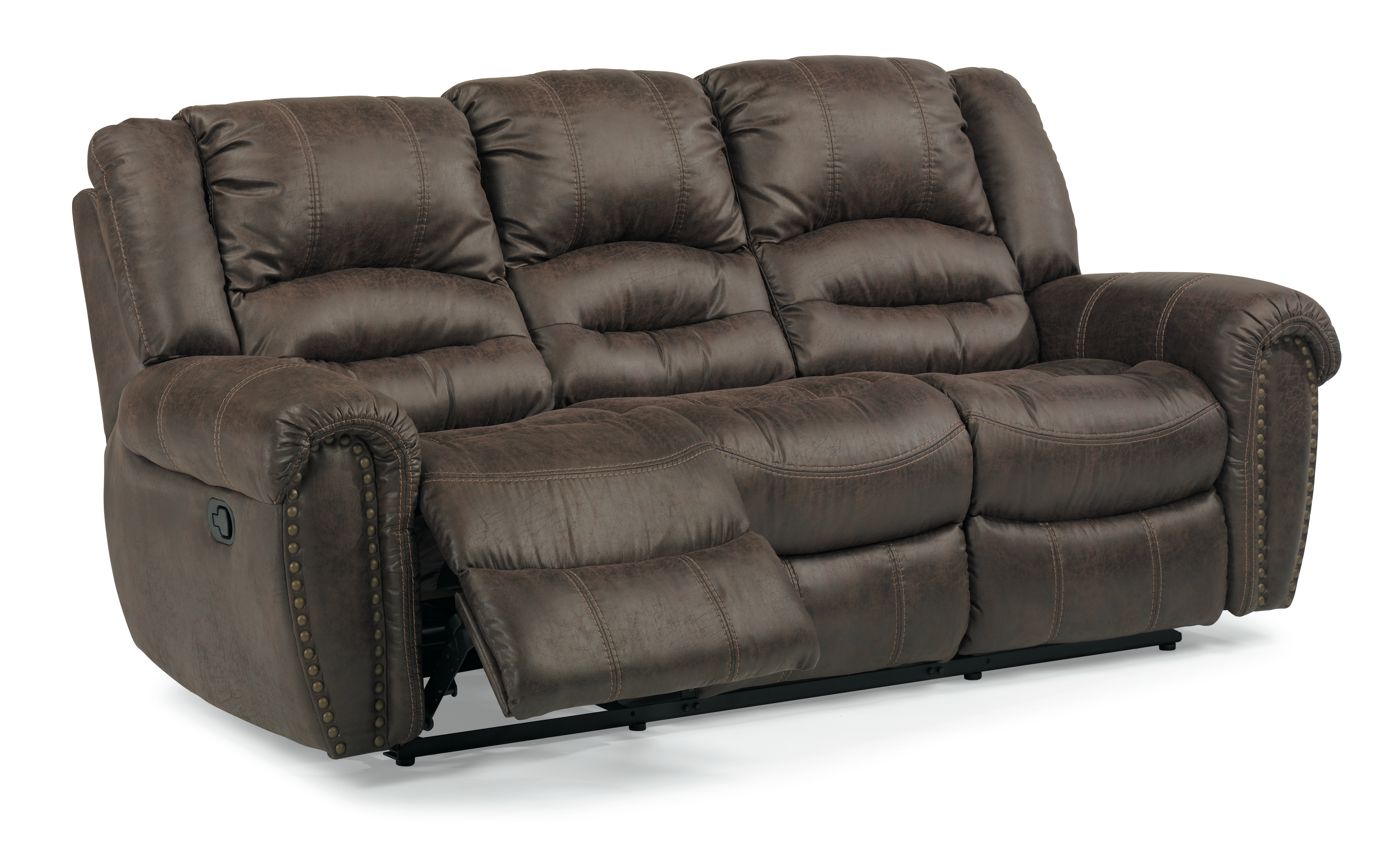 Reclining sofa discount with nailhead trim