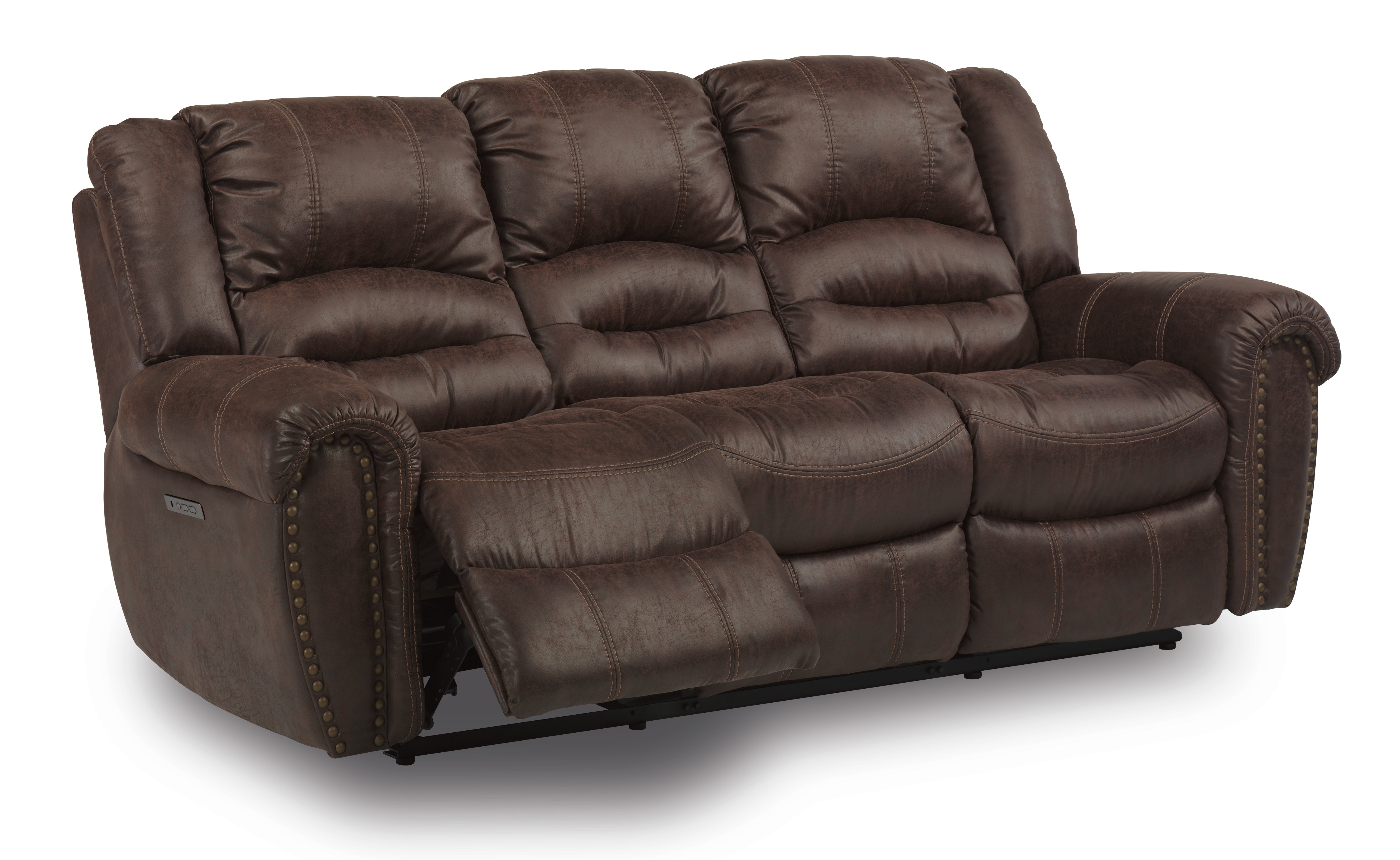 Flexsteel Living Room Power Reclining Sofa With Power Headrests 1010 ...