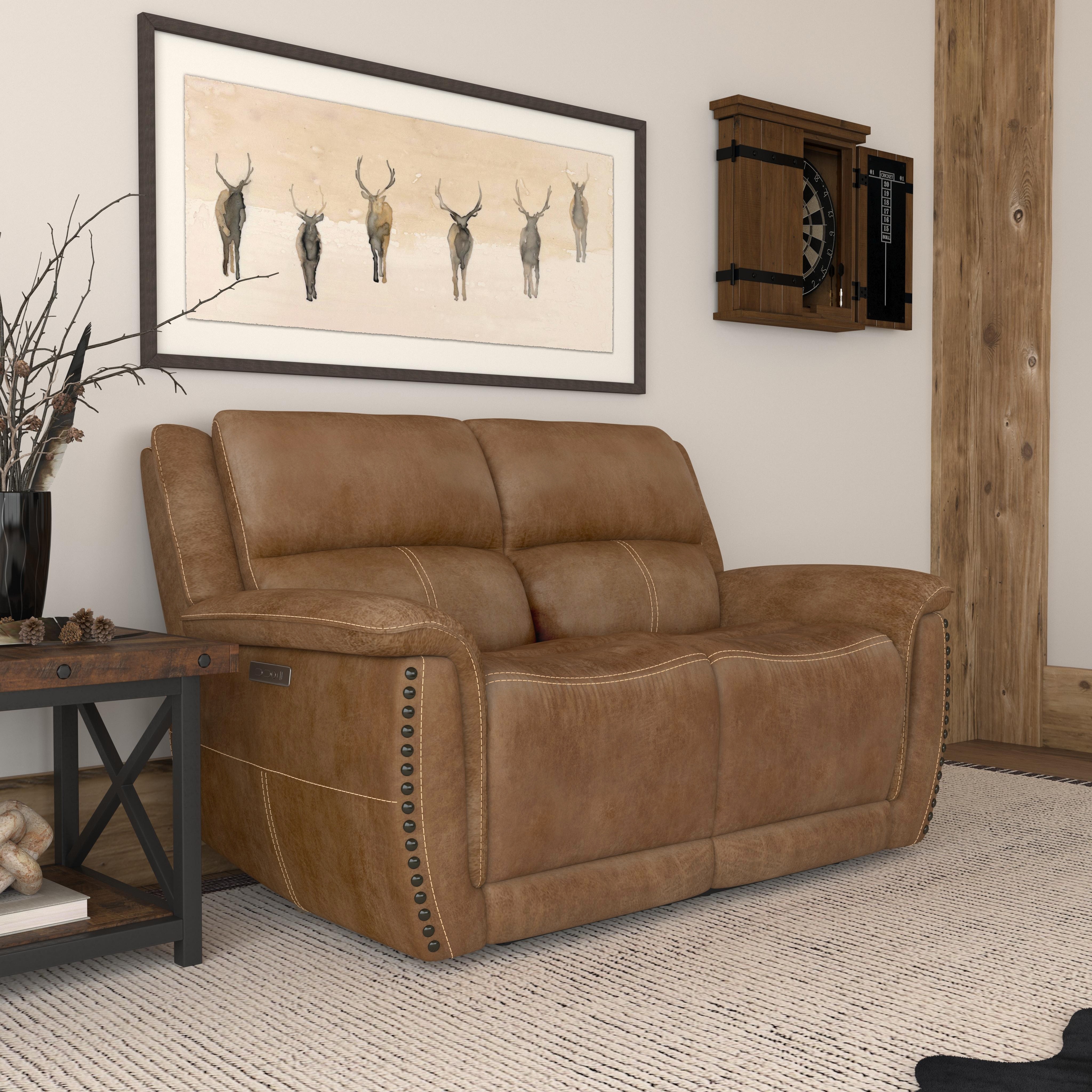 Flexsteel Living Room Power Reclining Loveseat With Power Headrests ...